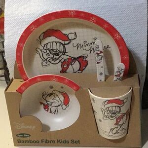 Disney Mickey and Minnie Kids 5pc Bamboo Dish set